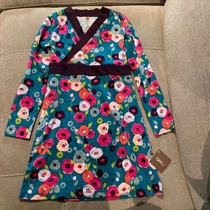 Tea Collection 8 cotton pattern dress blue green purple pink floral